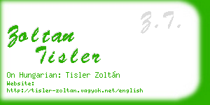 zoltan tisler business card