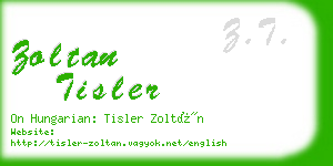 zoltan tisler business card